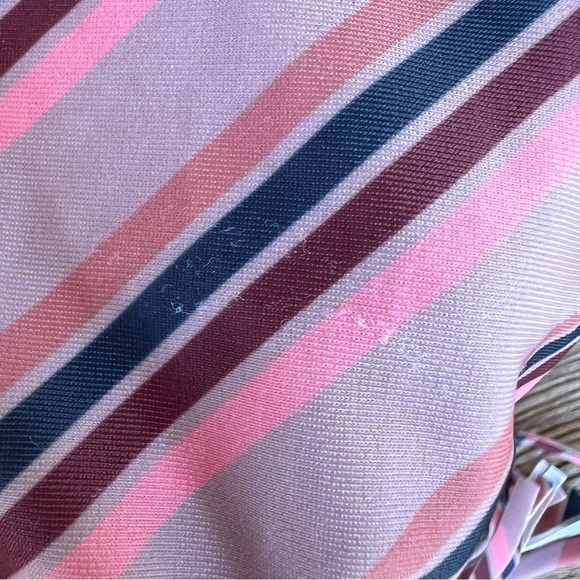 Acacia Swimwear Cannons Triangle Bikini Top That 70s Retro Stripe Fringe Large - Picture 10 of 10